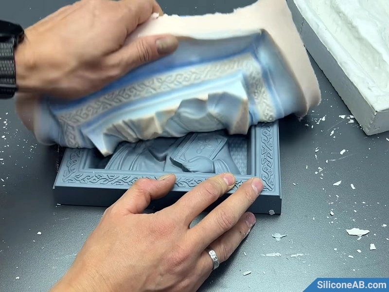 3D 프린트 모델로 실리콘 몰드를 만들어 석고 조각상을 캐스팅하는 방법