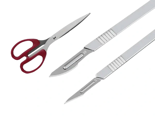 scissors and scalpels